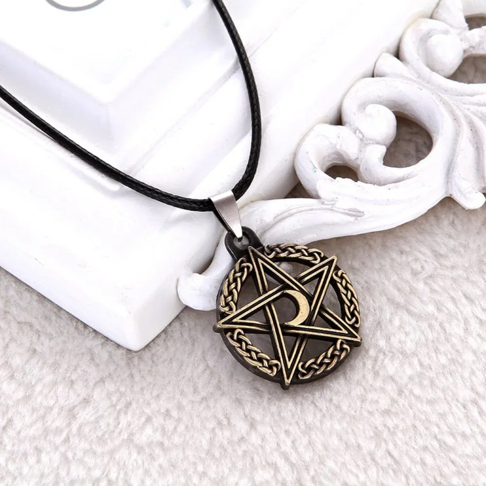 ❤️Foreign trade Viking leather rope necklace, N90201P147